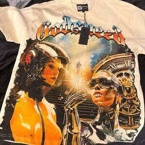 godspeed tee shirt , out of many one